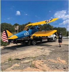 Shortly after this photo was taken, the aircraft’s wings were removed so it could be transported and stored in a warehouse pending investigation by the FAA.
